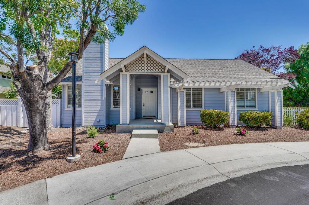 Gorgeous 3-bedroom, 2-bath, 1,538 sq ft single-story home in Camelia Park, moments from Downtown dining, cafes, boba, Caltrain, and the Sunday Farmers Market. Bathed in natural light with high ceilings, recessed lighting, and multiple skylights. A generous living room with gas fireplace opens to a large deck and yard shaded by mature trees ideal for indoor/outdoor living. The chefs kitchen features a gas cooktop, quartz counters, and stainless appliances. Year-round comfort with central A/C and heat. Spacious primary suite with vaulted ceiling and a remodeled spa bath offering an oversized soaking tub and separate shower. Finished 2-car garage and a wide driveway. Prime commuter location near Hwy 101, 85, 237, Central Expressway, and major tech hubs.