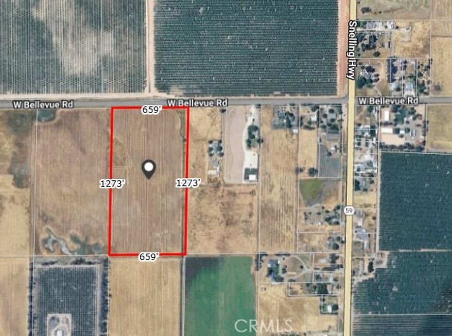 Prime 19.25 Acre Parcel with Growth Potential located at 1371 W Bellevue Rd, Merced, CA.  This is an outstanding opportunity to own almost 20 acres of land just over 5 miles from the highly regarded UC Merced campus and only 4 miles from the rapidly growing Castle Commerce Center, a key Central Valley rail and transportation hub. This property is ideally situated in and designated as an "Area of Interest" within the City of Merced’s General Plan—currently undergoing an update—making it a compelling option for those with an eye on future growth and development.  Zoned A-1, this versatile parcel has a history with past plantings of winter oats and a former mobile home residence, offering flexibility for ranch-style living or long-term investment. Bellevue Road serves as a major thoroughfare and direct route to UC Merced.  It will experience significant future growth.  With the combination of rural tranquility and proximity to major economic drivers, this is a rare find for land buyers, investors, or anyone looking to build a country lifestyle with a future upside.