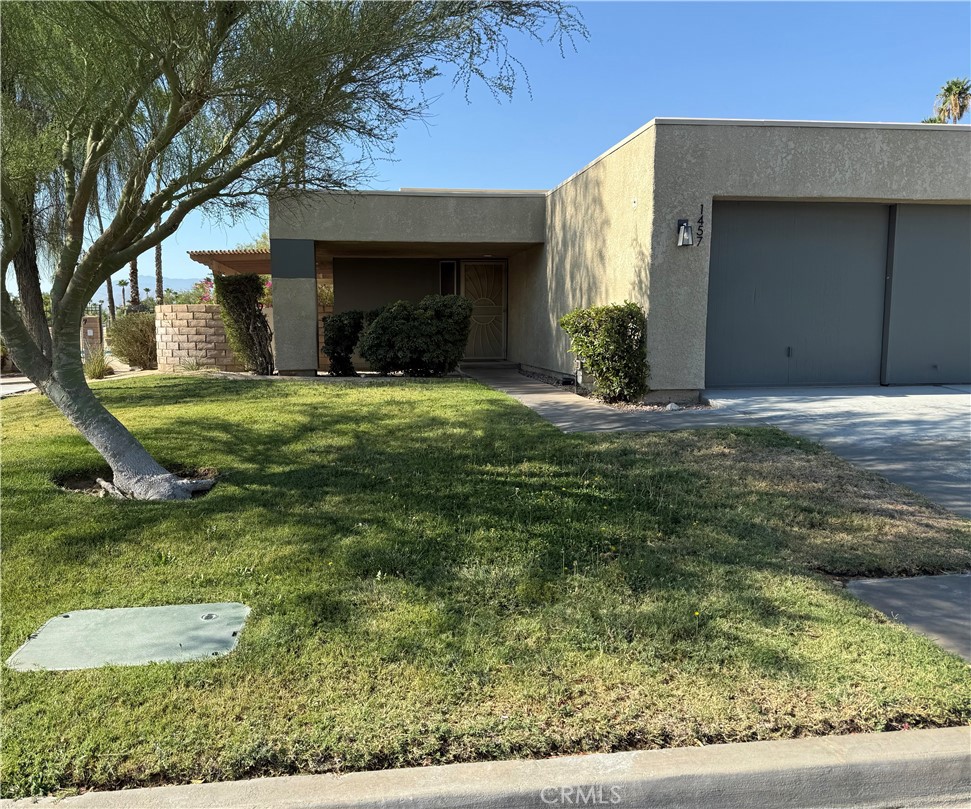 Welcome to Sunrise Palms, a beautifully maintained gated community just minutes from downtown Palm Springs! This bright two-bedroom, one-bath condo features an open floor plan, a spacious bathroom, and in-unit laundry. Enjoy a private garage, large private yard, and a sparkling swimming pool short distance from your door. The property is currently tenant-occupied on a flexible month-to-month lease—ideal for investors seeking rental income or owner-occupants ready to move in. Community amenities include pools, spas, tennis courts, and lush landscaped grounds. Experience the best of Palm Springs living with nearby restaurants, shopping, and attractions. Investment-ready and perfectly located for long-term value.