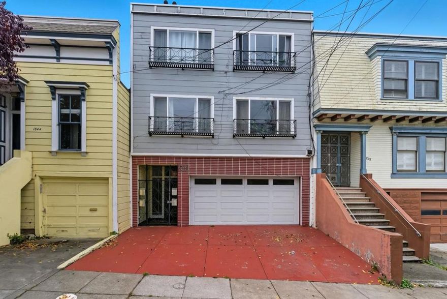 This rare Nor Valley Gem offers four distinct units: two spacious 2 bed 2 bath flats, a 1 bed 1 bath garden unit, and a penthouse with the potential for a stunning roof deck boasting sweeping San Francisco views. Outdoor living is abundant with a large backyard and back deck, perfect for entertaining, gardening, or relaxing. The flexibility is unmatched. Live in one unit and generate income from the others, house hack, hold as a traditional rental, or explore a TIC partnership and condo conversion. With the penthouse roof deck opportunity, the upside for value add development is significant. Set in the heart of sunny Noe Valley, you will enjoy boutique shops, restaurants, and cafes just outside your door along with nearby Douglass Playground and Dog Park, Dolores Park, and excellent schools. Convenient access to tech shuttles, Muni, and less than a mile to 24th and Mission BART make commuting easy.