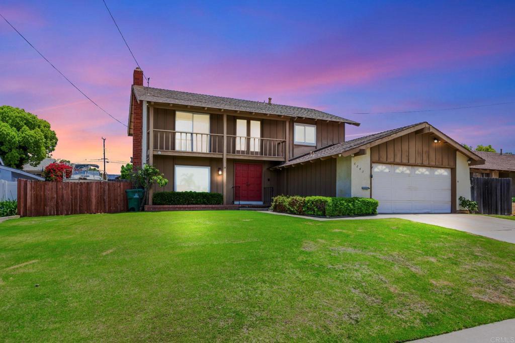 Location, Location, Location! This beautifully maintained gem is nestled in one of San Diego's most sought-after neighborhoods with just a short walk to Lake Murray and is waiting for you to come call it home! With 2,188 sq ft of living space and the large lot with .2 acres, RV Parking with Hook Ups, there is plenty of potential room for your toys or to add an ADU or Pool. As you step inside you are greeted with a bright, welcoming foyer with vaulted ceilings. You have a slight step down into the first of multiple living areas that feature a classic warm and inviting brick fireplace & hearth. The first floor layout with updated flooring, flows effortlessly from room to room with two options for dining areas and a second living room area that has a small wet bar. The second living room - in a different floor plan - was a 5th bedroom, which adds to the potential this home has! The upgraded kitchen with its expansive windows emanates a modern feel allowing impressive views to the back yard and plentiful amounts of natural light into the home. Quartz countertops and an eat-at bar / island. Upstairs all 4 bedrooms which include the primary retreat are ready for you to bring your finishing touches. A great home, with all the needs boxes checked yet so much more to offer, come fall in love to make this home "THE ONE"