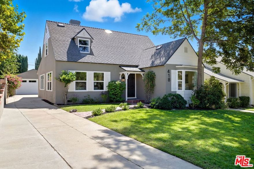 Turnkey and beautifully updated! Welcome to 418 Delaware Rd - a stylishly remodeled 3 bed, 2 bath home nestled on a quiet, tree-lined street in one of Burbank's most desirable neighborhoods. This 1,782 sq ft residence sits on an expansive 7,476 sq ft lot and showcases a thoughtful blend of modern upgrades and timeless charm. Enjoy peace of mind with a brand-new roof, new central A/C system, and all-new flooring throughout. The completely remodeled kitchen features sleek cabinetry, quartz countertops, designer backsplash, and brand-new stainless steel appliances. Spacious living areas are filled with natural light, perfect for entertaining or relaxing. Both bathrooms have been tastefully updated for a fresh, modern feel. A standout feature is the upstairs bonus room, ideal as a private home office, creative studio, guest retreat, or playroom - offering great flexibility for modern lifestyles.  Step outside to a large backyard with endless potential  ideal for outdoor dining, gardening, or future pool. Located just minutes from top-rated Burbank schools, shopping, parks, studios, and freeway access. This is a rare opportunity to own a move-in-ready home in a prime location. Don't miss it!
