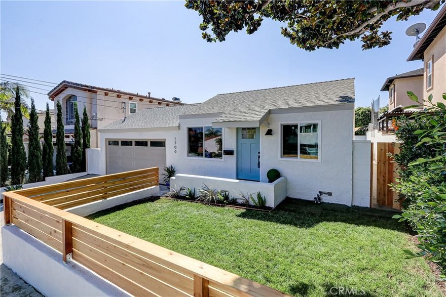 Welcome to 1706 2nd Street, where Manhattan Beach living comes without compromise. This updated single-level home offers 3 bedrooms and 2 bathrooms on a generous lot, combining the modern upgrades today’s buyers want with the outdoor space that’s getting harder to find in the beach cities.



Step inside to discover open concept entertaining spaces, a newly remodeled kitchen with GE stainless appliances, two newly remodeled bathrooms upgraded with dual vanities, and more thoughtful updates throughout the home—including new windows and doors, new flooring, fresh paint, mirrored closet doors, ceiling fans, and a split A/C system. Recent improvements such as a newer roof, an upgraded electrical panel, new water heater, garage door, and fencing provide lasting value and peace of mind.



The open yard space this home offers is like having a private park all to yourself! With a fenced front yard, two very large private patio areas for outdoor entertaining, and a pool-sized grassy backyard, there's room for both the household and your imagination to get playful. 



The true standout feature of this property is its flexibility. Move right in and enjoy the upgrades now, while knowing you have the option to expand in the future—all without giving up the entirety of your outdoor space. With award-winning Manhattan Beach schools and a prime East MB location, this home offers a rare, entry-point opportunity to enjoy one of the South Bay’s most sought-after communities.