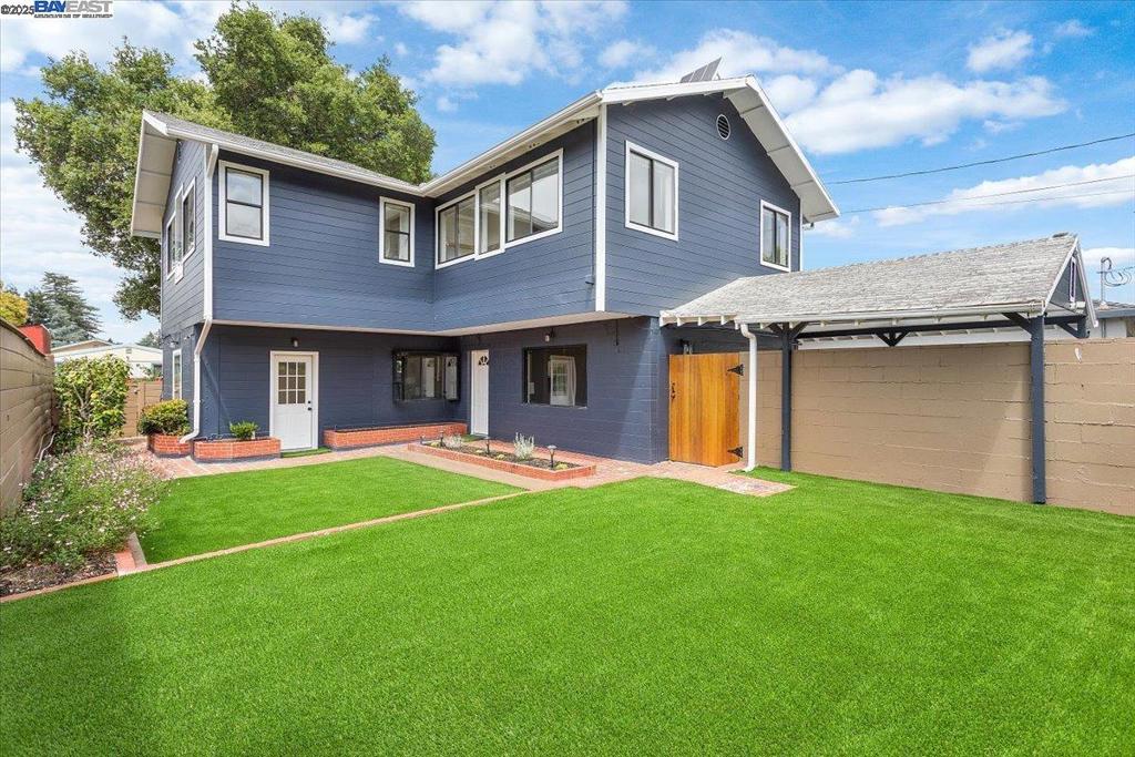 Welcome to your forever home in the heart of Castro Valley. Lovingly owned by the same family since it was built, this beautifully updated 4-bedroom, 2-bath home offers 2,154 sq ft of warm, inviting living space with modern upgrades and timeless charm. Inside, enjoy brand-new luxury vinyl plank flooring, a renovated kitchen with granite countertops and stainless steel appliances, and refreshed bathrooms that balance style and function. The spacious living room features an original wood-burning stove that heats the whole house, plus built-in shelving perfect for books, decor, or keepsakes. Comfort meets convenience with central heating, an upstairs wall-mounted cooling unit, energy-efficient dual-pane windows, and a fully fenced private courtyard ideal for relaxing or entertaining. A large detached shed offers space for storage, hobbies, or a future workspace. Located on a quiet, tree-lined street in the award-winning Castro Valley School District, you are just a short walk from downtown shops, dining, BART, and freeway access. This is a rare opportunity to own a well-cared-for home that blends charm, space, and location in one unforgettable package.