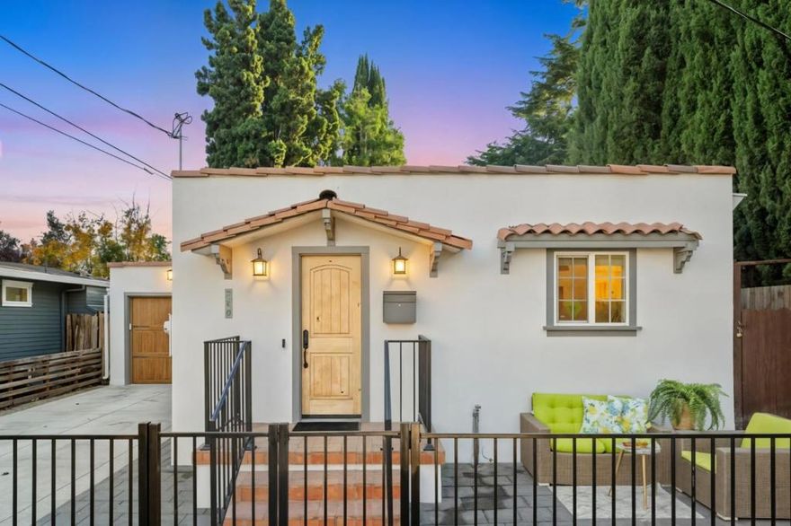 Beautiful single-family home located in the highly desirable Rose Garden/ Alameda neighborhood of San Jose. This fully remodeled three-bedroom one-bath residence offers a versatile and functional layout with a spacious living area and a dedicated downstairs home office. Engineered bamboo hardwood flooring flows throughout the home, creating warmth and durability. The gourmet kitchen is thoughtfully designed with quartz countertops, crisp white cabinetry, newer appliances, and a built-in desk with bar seating, ideal for casual dining or working from home. The updated bathroom features tile floors and walls, dual sinks, and quartz countertops. Smart home technology is integrated throughout with Nest products, enhancing comfort and energy efficiency. Additional highlights include an attached garage with direct interior access and generous storage, along with a private concrete patio perfect for outdoor entertaining. Ideally located just steps from Whole Foods, San Pedro Square, and the SAP Center, with easy access to Highway 87 and San Jose Diridon. Truly move-in ready in a prime location.