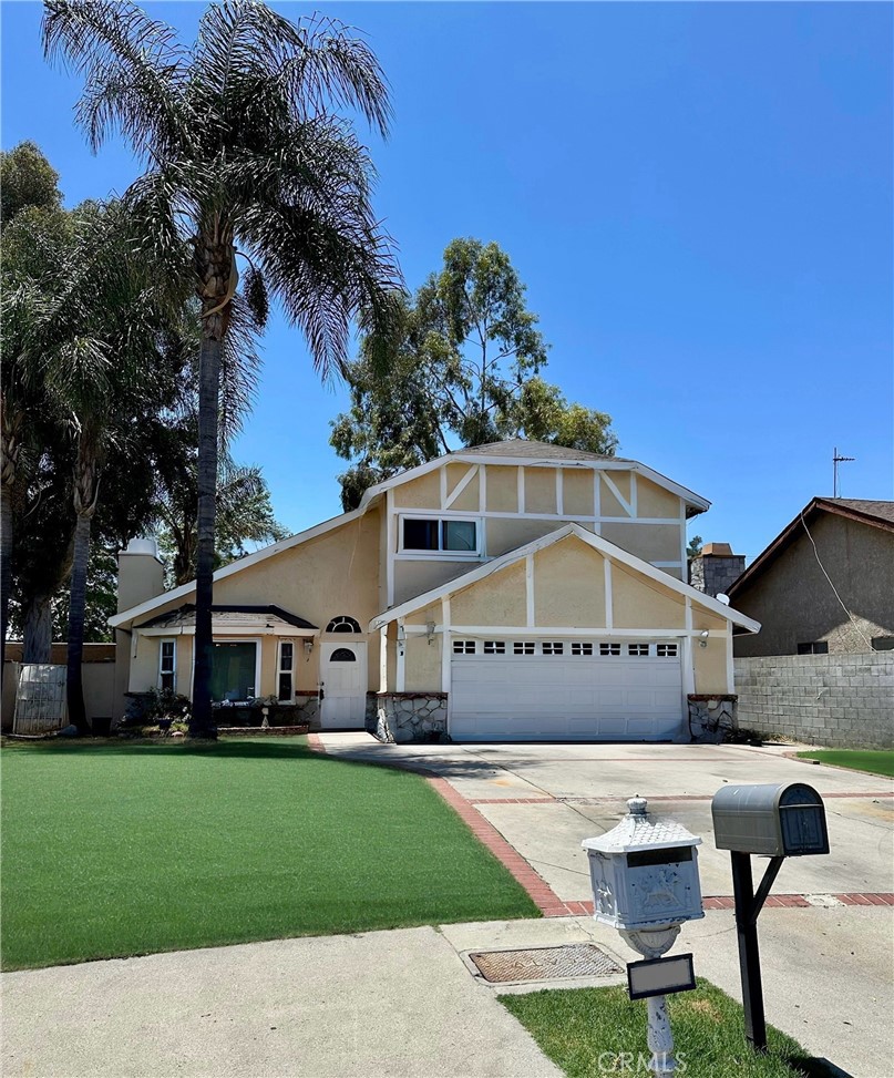 ** NEWLY RENOVATED!! SHOWS LIKE A MODEL HOME **
This beautifully renovated two-story home offers 4 bedrooms and 3 full bathrooms, with updates/renovations throughout. Step into the elegant living and dining areas featuring a bay window, Travertine tile flooring, vaulted ceilings, a marble fireplace and new paint. The kitchen boasts refinished cabinets, new stainless steel sink, faucet and garbage disposal, all new stainless steel appliances, and granite countertops. It opens to a bright and airy family room that leads to the rear patio and yard including new sprinklers and landscaping. The main level also includes a bedroom and a full bathroom.
Upstairs, the spacious master suite features a luxurious bathroom and an expansive walk-in closet. Two additional bedrooms are also located on the upper floor. All bathrooms were remodeled with new vanity cabinets and lighting, Travertine floors, and tub surrounds. Newly carpeted and painted throughout. All of this set on a quiet cul-de-sac! ** LOW INTEREST ASSUMABLE VA LOAN **