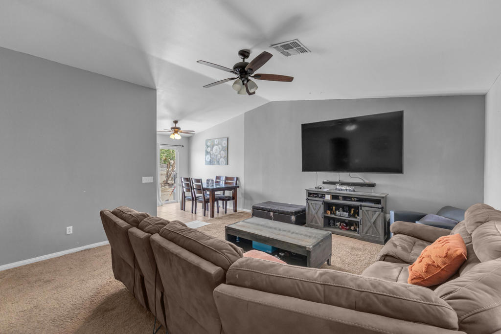 Well-kept 3 bed, 2 bath home on a spacious 10,454 sq ft lot .Tastefully updated in 2019 with quartz countertops, newer kitchen cabinetry, fresh interior paint, and updated bathrooms. Bright open layout with vaulted ceilings and sliding doors leading to a large backyard Ample space for RV parking, outdoor entertaining, or future additions. Central A/C, indoor laundry, and tile roof. Located just minutes from Red Earth Casino and Hwy 86. No HOA.