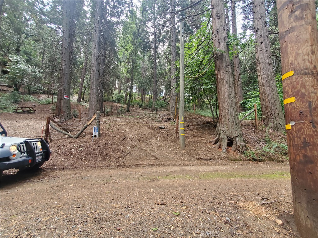 44 frontage X 109 x 124 depth. Survey corners are on the property. Fully fenced. Partial dirt driveway built. Water fire hydrant at street Corner and Electricity overhead. Neighbor's with stick built homes are in back of this lot and in front. Use your GPS to 21986 El Valle, this is the neighbor across the street. This lot is on an Upslope, and gentle incline. National forest nearby. Hike to trails and enjoy the natural forest and the creek. Perfect for a tiny home. See supplements. Temporary drought restriction for water shares has been in effect since last summer. Monthly Cedarpines Park Water board meetings are held and at those meetings the temporary suspension is discussed.
Per Cedarpines Park Water Dept., (CPP) the current 8 inch water main nearby is not available for hook up per Nate from CPP water dept., this nearby water main will not accommodate another or this residence., as of 9-13-23. However a well could be built stand alone without needing this water dept approval. Buyer to verify this information and to look into fees or permits to be able to build a water well. Or wait to connect own main whenever the temporary Water Stock Shares from Cedarpines Park Mutual Water company are available. See suuplements.