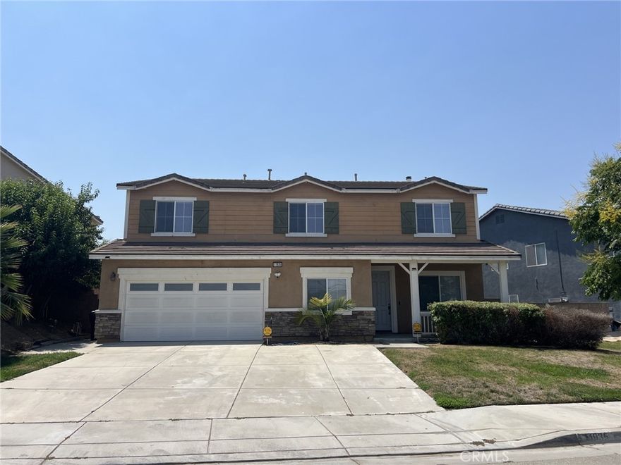 Location! Location! 5 mines to Eastvale, you will attend River heights middle and Eleanor Roosevelt High in Eastvale 4243sqft, lot is 8700sqft, 5 beds and 3 baths. Discover elegance and comfort in this home located in a vibrant, family-friendly community. Enjoy a chef's kitchen with granite countertops, double ovens, and a spacious butler's pantry— perfect for entertaining. The open concept living area features a cozy fireplace and abundant natural light.

There is a bedroom downstairs and upstairs, the luxurious primary suite boasts a spa-inspired bathroom with dual vanities, soaking tub, oversized shower, and a huge walk-in closet. Additional highlights include a huge loft (perfect for a home theater).

Enjoy unbeatable convenience just minutes from major freeways (15, 60, 91), top shopping centers, Costco, 99 Ranch Market, and more.

It is ready to move in.