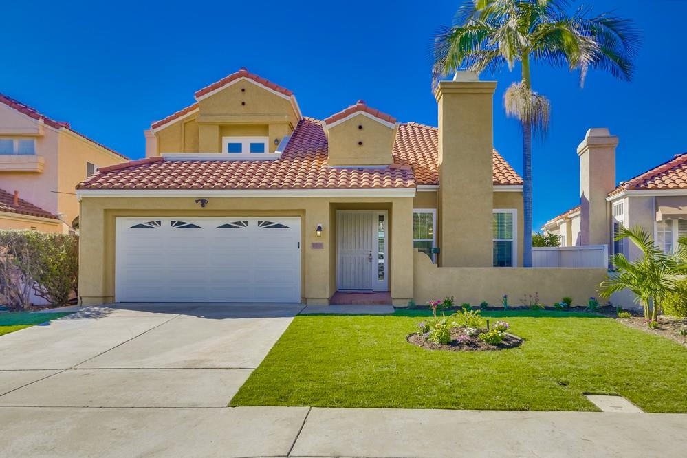Remodeled, Upgraded, hard to find location, very quiet and private backyard with forever views of lake Miramar, nightlights, sunsets, 4 BR, 2.5 BA, 2 Car, 2436 SQ. view home. Kitchen w/Slab granite, newer appliances, breakfast area, bay window, Travertine flooring. Wood laminate flooring down stairs, new carpet upstairs. MB suite downstairs with patio door to backyard with Patio Cover and fantastic view, upgraded shower and granite slab. 3 bedrooms upstairs with views of lake Miramar to Ocean. Balcony. Neighborhoods: scripps Ranch Equipment: Range/Oven Other Fees: 0 Sewer: Sewer Connected Topography: ,LL