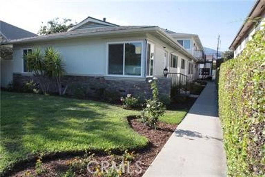 Extensively remodeled 2 Bedroom apartment and one full bath, single level, downstairs in a wonderful 5 unit building. Located on a very quiet street in Arcadia, close to Arcadia High school, shopping, transportation, park & Golf course. It shows like a model! Very spacious bedroom and living area. New double glazed windows throughout, remodeled full bath, new kitchen cabinet with granite counters, new appliances including refrigerator and freestanding gas range. Back patio and front yard with new landscape. One window AC and gas wall heater. Hardwood floor. One year lease, no pet, one-month security deposit. To apply: Rent application needs to be completed with references, full credit report, Verification of employment and income and a copy of the driver's license for each applicant.