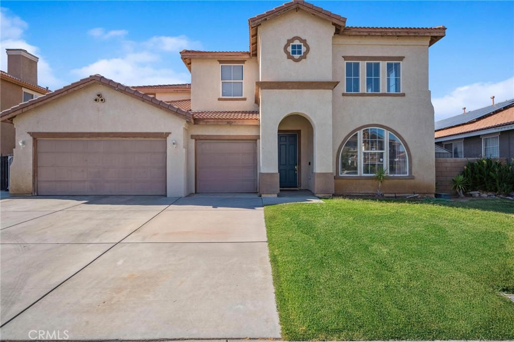 Welcome to 3537 Fairgreen Lane, nestled in the highly sought-after Rancho Vista Golf Course community! This spacious 4-bedroom home offers impressive curb appeal, a 3-car garage, and an ideal layout for both comfort and entertaining. The expansive living room has been thoughtfully extended—perfect for a pool table or game space, and with similar models in the neighborhood converting this area into a 5th ground-floor bedroom, there’s room to grow. Inside, you’ll find recessed lighting, granite countertops in the kitchen, and an open-concept design that flows seamlessly into the inviting outdoor patio—an ideal spot for barbecues and gatherings with family and friends. All of this just a short walk to Rancho Vista Park and Esperanza Elementary School, making this a perfect choice for those seeking space, community, and convenience.