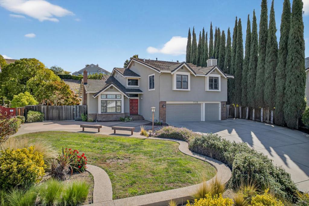 This spectacular home on an expansive 18,000 SqFt premium lot in Glencrest Estates, one of Almaden's most desirable areas.The home offers 3,202 SqFt of living space. Freshly painted interior throughout. This home Includes 4 beds, 3 baths, spacious living room w/fireplace, and a formal dining area. The eat-in kitchen boasts SS appliances, an island, premier six-burner Viking gas cooktop w/griddle & 2 ovens. Separate family room has a wet bar, fireplace, drop-down projection screen, & surround sound, creating an ideal environment for relaxation. Main level has a bedroom, full bathroom, & indoor laundry room. The upstairs X-Large en-suite features a walk-in closet, private balcony. The en-suite bath offers 2 sinks, jetted tub, stall shower, & private WC. Upstairs has 2 add'l bedrooms, full bath, & large family room/den w/ fireplace.The beautifully landscaped backyard has a large deck with built-in seating ideal for outdoor entertainment. Detached permitted 1100 SqFt hobby house w/ 1/2 bath, baseboard heating, A/C, water/electrical is ideal for an ADU conversion, Other amenities include dual-zone controls, whole-home fan, dual pane windows, sprinkler system, 3-car garage, and RV parking. Conveniently located near trails, shopping, dining, parks, schools, community swimming pool.