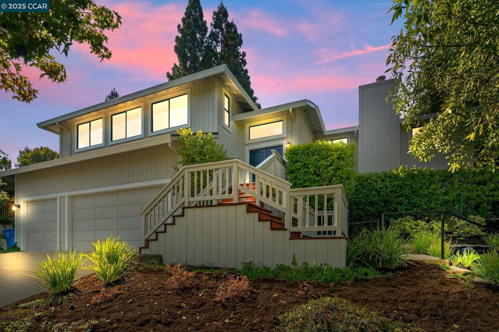 Beautiful Rudgear Estates Semi-Custom Home! Discover the perfect blend of comfort and style in this 3 bedroom, 2.5 bath home plus bonus room. The updated kitchen opens seamlessly to the family room with scenic views of the mountains, private dining area, creating an inviting flow for gatherings. Both full bathrooms are generously sized and thoughtfully refreshed, and the bonus room offers flexibility for a home office, gym, or playroom. Step into the backyard retreat — at the top of the yard, a scenic deck with a covered trellis invites you to dine al fresco, enjoy morning coffee, or unwind with sunset views. Multiple living spaces, including a separate living room and guest half bath, make entertaining easy. Ideally located in coveted Rudgear Estates near top Walnut Creek schools, parks, trails, and downtown shopping and dining. Owned solar.