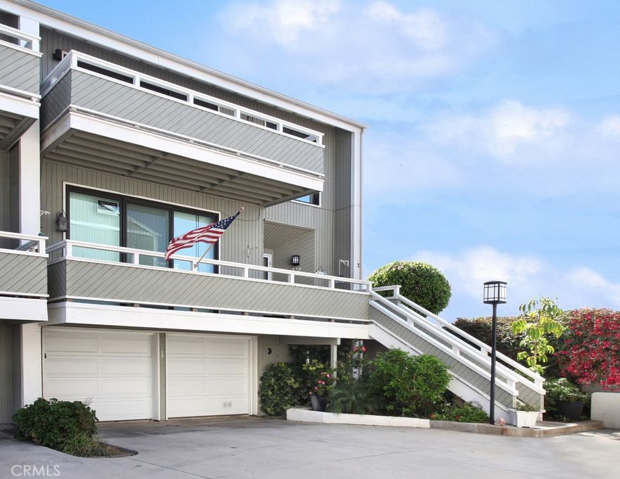 Don't miss out on this one of a kind end unit in Newport Crest. These rarely come on the market. This home boasts Amazing Ocean Views with a large wrap around deck that is perfect for incredible sunsets and a great space for entertaining and enjoying those cool ocean breezes. The kitchen has brand new stainless steel appliances and upgraded amenities! The living room has a floor to ceiling window that fully captures the amazing views!! The dining room is elevated and has ocean views as well! You will also enjoy the same views off the master bedroom deck and room. The master bath has been updated with a huge walk in closet! There is a small 3rd room which is perfect for an office. This perfect Newport Beach community is just minutes from the beach and shopping.