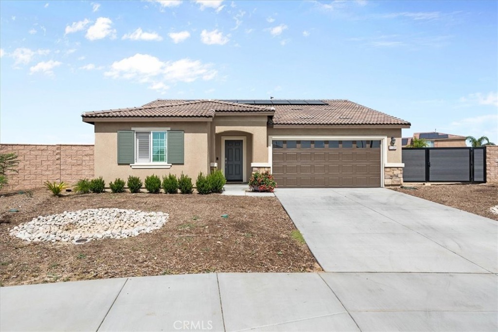 Welcome home to this charming single-story in Perris, built in 2024! Featuring 3 bedrooms and 2 bathrooms, this open-concept layout .The spacious kitchen island is perfect for family or entertaining friends. Sitting on a huge 10,000+ sq. ft. lot, this property is a clean canvas — ready for you to create the backyard of your dreams. There’s even enough space to add an ADU (buyer to verify) for rental income or multigenerational living.
Close to schools, shopping, and freeway access, this home is the perfect mix of comfort, convenience, and future potential.