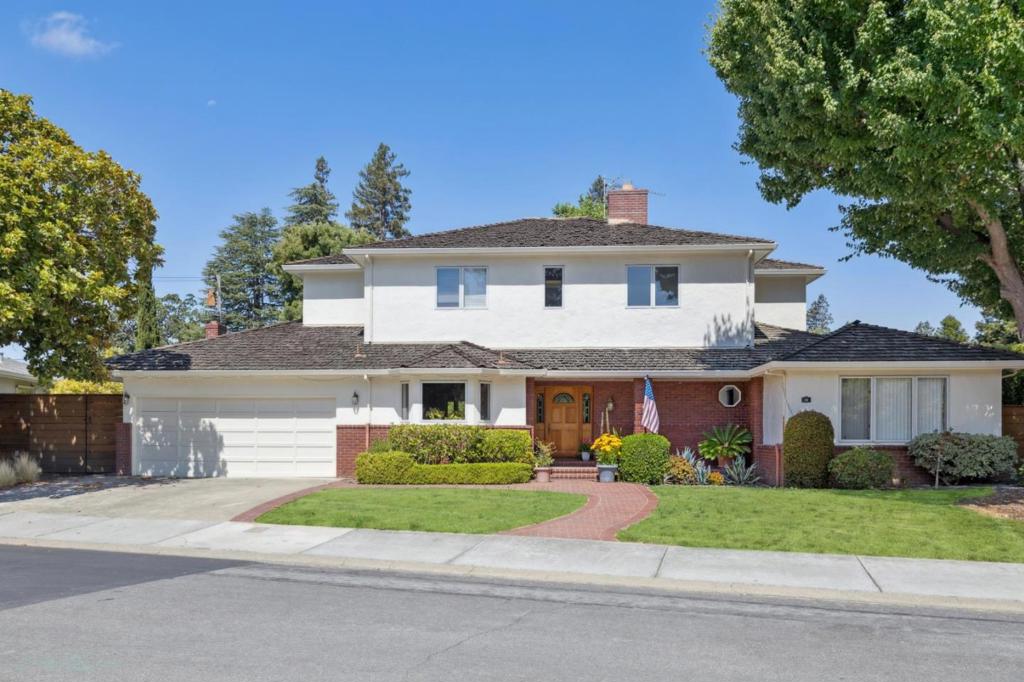 Tucked away on a quiet cul de sac in prime Central Menlo Park, this expansive 5-bedroom, 3.5-bath lease offers approximately 4,340 square feet of living space on an 11,583 lot just blocks from downtown. The two-story home features a formal living room with fireplace, elegant dining room, and a generous family room with fireplace and built-in bar -- perfect for entertaining. A separate rec/billiards room/pool house opens to the sunny backyard with a sparkling pool and spa. The chef's kitchen includes a center island, dual ovens, top stainless steel appliances, and a picture window overlooking the front yard. The main level offers a spacious primary suite and an ideal guest bedroom or home office. Upstairs there are three large bedrooms with walk-in closets and a shared bath. Filled with natural light from picture windows throughout, this home is close to Stanford University, Palo Alto, Sand Hill Road, leading Silicon Valley tech campuses like Meta, and top private schools including Menlo School and Sacred Heart. Located in the acclaimed Menlo Park School District.