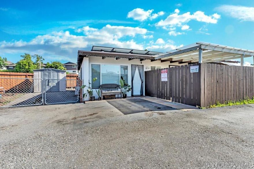 Minutes east of interstate 78, this Vista duplex offers a strong opportunity for investors or those seeking multi-unit rental income. Each of the two 2-bedroom, 1-bathroom units features private patios and sits on a generous 9,500 sq ft corner lot. Conveniently located near downtown Vista and major shopping centers along S. Santa Fe Ave, with easy freeway access in under 5 minutes. An RV is currently on-site and may be sold separately. Previously rented at 2,000/month, it benefits from the property's leased solar system. Don't miss this income-generating opportunity in a growing market.