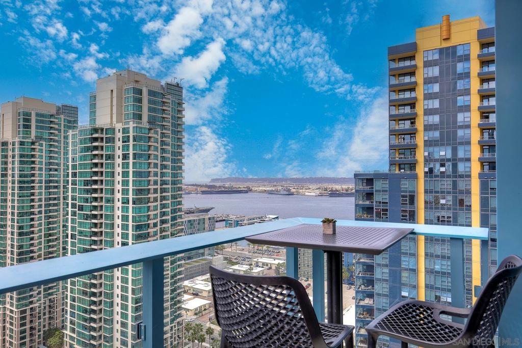 One month of free rent offered to a qualified Lessee if Lease signed by 9/30/25! Welcome to Savina #2706, where modern luxury meets coastal urban living in San Diego's premier high-rise community. This exquisite south-facing condo offers awe-inspiring views of the shimmering Bay and Downtown skyline. Bathed in natural light, the residence boasts soaring ceilings and an open floor plan. The modern kitchen is both functional and stylish, featuring ample storage and Thermador appliances. Elevate your living experience with thoughtful upgrades including Lutron automatic shades, custom lighting, designer paint, ceiling fans, a beautifully crafted custom walk-in closet in the primary suite, and dedicated EV charger in the underground parking space. Savina is celebrated for over 24,000 SqFt of resort-style amenities, offering a pool and spa, a state-of-the-art fitness center, a yoga deck, an elegant resident lounge, and 24/7 security. Located between vibrant Little Italy and the waterfront, residents enjoy proximity to top-rated restaurants, shops, and entertainment venues. Embrace the pinnacle of high-rise living at Savina—where luxury meets location. May be available furnished for an additional fee! Wifi included.