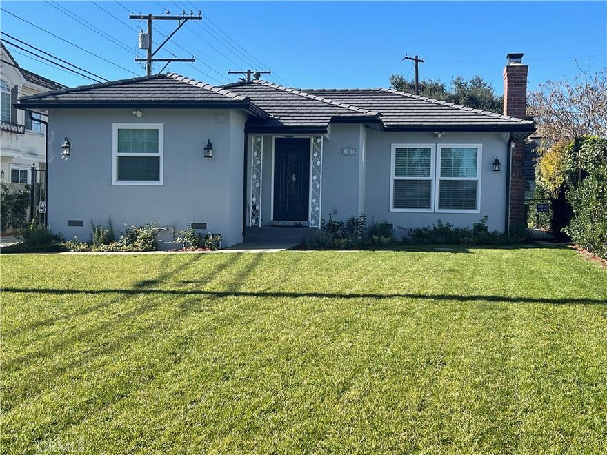 Welcome to this beautifully renovated 3-bedroom, 2-bathroom rental home located in the highly desirable Santa Anita Village in Arcadia. This stunning residence offers a perfect blend of modern luxury and classic charm, set on a spacious 8,707 sqft lot. As you approach the freshly painted home, you'll be impressed by the manicured landscaping and brand-new doors. Inside, the 1,469 sqft interior features crisp new paint, gorgeous faux wood laminate flooring, new blinds, recessed lighting, and elegant crown molding throughout. The large living room is a highlight, boasting a stunning fireplace that creates a warm and inviting atmosphere. The brand-new gourmet kitchen is a chef's dream, equipped with stainless steel appliances, quartz countertops, white shaker cabinetry, a gas range, dazzling white subway tile backsplash, built-in microwave, dishwasher, and a breakfast bar with sleek pendant lights. An adjoining dining area with sliding glass doors opens to the outdoor space, making year-round entertaining a breeze. The spacious backyard offers an expansive deck, lush greenspace, and ample room for grilling and relaxing. The primary bedroom is a tranquil retreat with a huge closet and an en suite bathroom featuring a standup shower, chic storage vanity, and attractive tilework. Two additional bedrooms are generously sized with mirrored closets, and the guest bathroom is equally impressive with a glass-enclosed shower, separate soaking tub, and dual sink vanity. Additional features include a detached 2-car garage, an indoor laundry area, a formal dining room/office/flex space, a new concrete roof, new water heater, new sprinkler systems, new copper plumbing and drainage system, new electrical wiring with 220-AMPS, new Milgard double-glazed windows, new interior/exterior doors, new gutters, and a brand new A/C system. Located just steps from Hugo Reid Elementary School and close to shopping, restaurants, public transportation, parks, Trader Joe’s, Westfield Santa Anita Mall, I-210, medical facilities, and schools, this home offers all the benefits of an established area with the fabulous advantages of brand-new renovations. Don't miss out on this elevated living experience – call now to schedule your private tour!