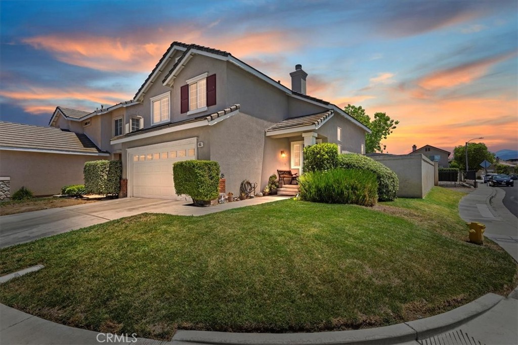 This home is situated on a desirable corner lot and is conveniently close to the community park. It also offers easy access to both the 91 and 15 freeways, as well as nearby shopping and dining options. The residence features three bedrooms, all located upstairs, providing privacy and comfort. There are two full bathrooms upstairs and a half bath on the lower level for added convenience. The kitchen has been upgraded and is equipped with appliances that are only four years old. Custom window coverings enhance the aesthetic appeal, while the central heating and cooling system was upgraded just three years ago and can be controlled from your smartphone via an app. The home's electrical system was upgraded three years ago and is now solar ready, ensuring modern efficiency and future energy savings. The backyard offers an above-ground swimming pool, and a large storage shed, ideal for relaxation and extra storage space. This property is ready to move in, offering comfort, convenience, and modern amenities for its next owners.