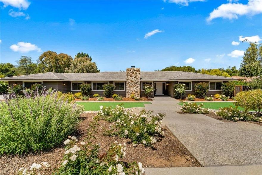 Location, location, location! Nestled in one of Saratogas most sought-after and private neighborhoods, this elegant single-story residence sits on a spacious 35,200 SF lot (more than ¾ of an acre). Thoughtfully designed floor plan featuring a large great room and a primary suite located on the opposite side of the home from the other bedrooms. Remodeled with todays colors and finishes. A rare blend of space, privacy, and convenience  just minutes from downtown Saratoga and within the award-winning Saratoga school district.
