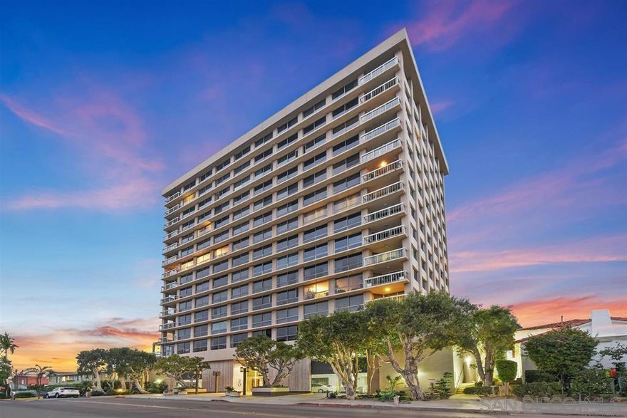 Location! Location! Location! Century Plaza Towers! Considered one of the finest residential buildings in the Bankers Hill/Hillcrest neighborhood. Featuring a very spacious floor plan with floor-to-ceiling windows and fantastic Panoramic views of the North by Northeast; that's amazing sunrises over the Laguna and Cuyamaca mountain ranges to sunsets over Mount Solidad! An inviting Balcony, enjoy your morning coffee or an afternoon beverage while you take in the view. Just a short stroll to Balboa Park, Museums and the World-Famous San Diego Zoo! Also, just a few blocks to Hillcrest where you'll find a wide choice of cuisines and plenty of Boutique shopping. Mills Act in place offering significant property tax benefit to the buyer. The Common Area is spectacular too!! Located on the Penthouse floor with phenomenal views of Downtown San Diego, San Deigo International Airport, San Diego Harbor and Coronado! including a full Kitchen, Dining Room, Living Room, Fireplace, Billard Room and Gym! 15A awaits the new homeowner to have fun Designing and upgrading this incredible space/home. Century Plaza Towers is truly a magnificent abode!