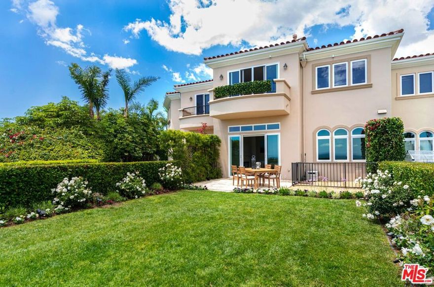 The Toscana complex of Malibu, where Mediterranean charm meets luxurious coastal living. This spacious townhome offers breathtaking ocean views stretching from the Malibu Civic Center to Santa Monica Bay. Upon entering, you are greeted by a serene fountain walkway, vaulted ceilings, and complete with a private yard that showcases panoramic vistas of the sparkling Pacific. The open-plan layout features coffered ceilings, complemented by rich wood and travertine floors that enhance the home's Mediterranean character. The focal point is the ocean-view family room, just two steps down from the main level, seamlessly connected to the chef's kitchen adorned with granite countertops and Viking appliances. Adjacent is a chandelier-lit dining area and a living room warmed by a fireplace, offering expansive views of both the ocean and mountains. Large windows and French doors open onto a flagstone patio and landscaped yard, extending your living space outdoors with vistas that span from downtown Malibu to Catalina Island. Ascend the curved staircase, the residence features three bedrooms, including an ocean-view primary suite that epitomizes luxury living. This sanctuary includes a spacious closet, a private oceanview deck, and a two-sided fireplace that graces both the bedroom and the opulent primary bath suite. For convenience, the unit includes a two-car garage and two additional parking spaces in front, along with guest parking available within the complex. Residents also enjoy access to exclusive amenities such as a community pool, spa, clubhouse with a fitness room, and meticulously landscaped grounds that enhance the serene coastal lifestyle. Experience the pinnacle of Malibu living in this Mediterranean townhome at Toscana, where every detail speaks of luxury, comfort, and unparalleled ocean views. Apply here: https://apply.link/VNtUKPk