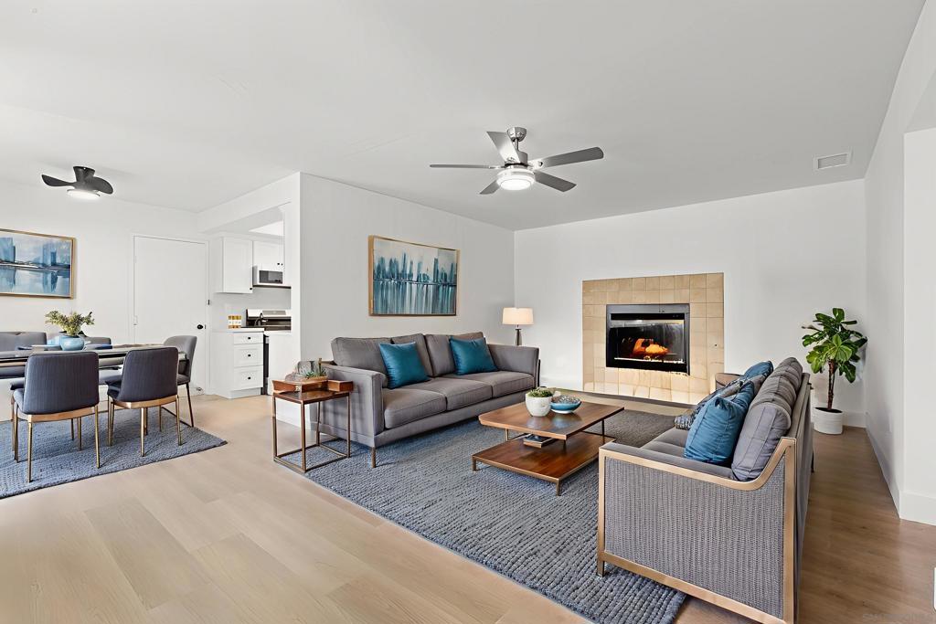 Step into this beautifully remodeled townhome in the heart of San Marcos, offering modern upgrades and thoughtful touches throughout. This home features a brand-new kitchen with self-close cabinets, sleek countertops, and matching backsplash, along with all appliances replaced in March 2022 (except dishwasher) and a kitchen ceiling fan. Both bathrooms showcase porcelain tile, a new tub, frameless glass shower doors, updated fixtures, and stylish lighting. Luxury vinyl plank flooring, fresh paint, new curtains, upgraded door hardware, and modern electrical outlets complete the refreshed interior. Enjoy year-round comfort with a high-efficiency Carrier and Trane variable speed AC/heat pump system and all-new ductwork installed in June 2023. Additional upgrades include a garage door opener, ceiling fans in every room, and a covered patio pergola perfect for relaxing outdoors.The home includes a one-car garage with an extra parking space and is located across from a peaceful greenbelt. Residents can enjoy fantastic community amenities including a pool, tennis courts, basketball courts, and walking paths. This move-in ready home combines comfort, convenience, and style in a desirable location—don’t miss it!