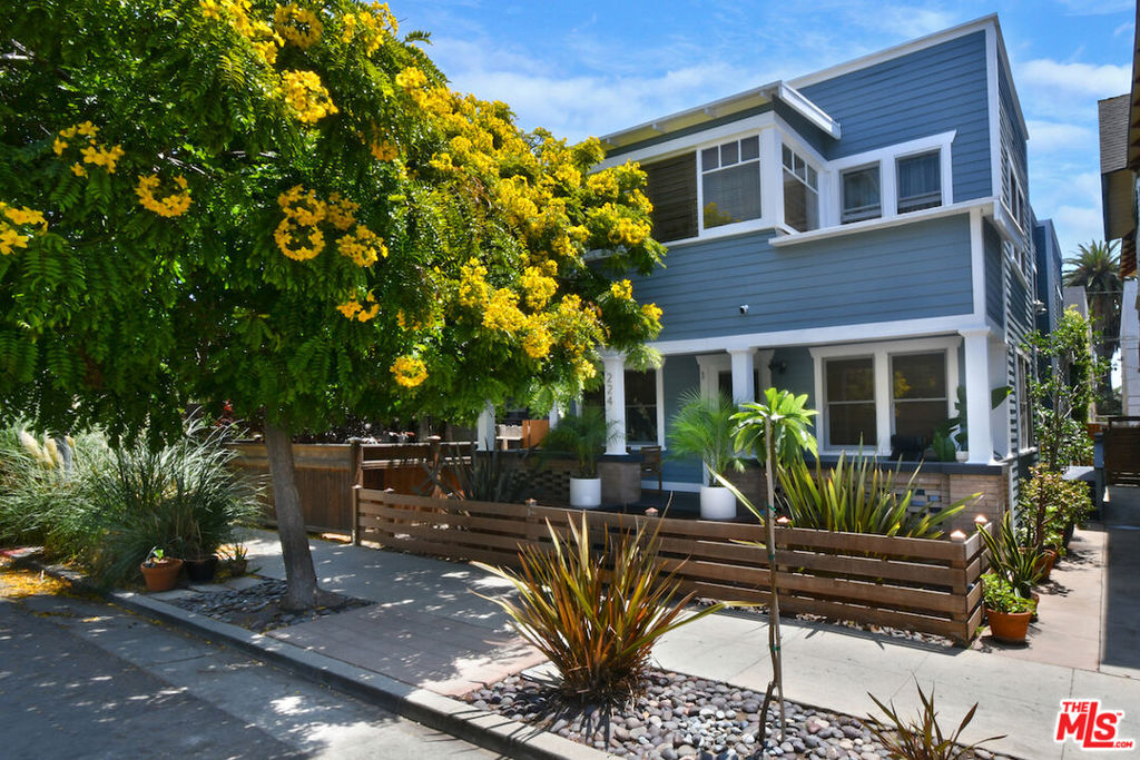 Located on a quiet, tree-lined street, around the corner from Venice Beach & Abbot Kinney, this 100-year-old 4-unit Craftsman exudes timeless character and charm. Currently leased at $2,600 per month, the front lower unit #1 features a classic front porch for outdoor entertaining, private entrance, in-unit laundry, and functional living space. Upstairs in the front is Unit 3, occupied by the same tenant since 2003 and currently month-to-month, and features a functional living space with a sun room. Vacant and ready for occupancy at fair market rent, the upper rear unit is a mirror layout of unit 3 at approx and also features functional living spaces, in-unit laundry and sun room. Also vacant, and ready for immediate occupancy, the lower rear owner's unit is the largest unit and includes a full remodeled kitchen with dishwasher, in-unit laundry, and a lovely private patioperfect for entertaining, and a detached 80 sq ft studio space is ideal for a home office, gym, or creative space. With 3 of the 4 units offering at or close to market rents, parking for each unit, and an unbeatable location, this property is a solid performer with long-term upside and flexible use scenarios. A rare opportunity to own a true Venice gemsteps from the sand, brimming with potential, and packed with charm. Whether you're looking to house-hack, or generate passive income by investing in one of LA's strongest coastal rental markets, come check out 224 Horizon Avenue.