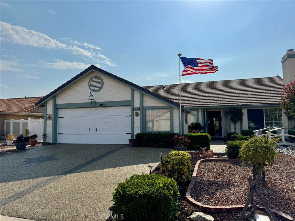 THIS HOME SHOWS PRIDE OF OWNERSHIP!!! FROM THEY SKYLIGHTS TO PROVIDE TONS OF NATURAL LIGHT TO THE UPDATED WOOD FLOORING TO THE PLANTATION SHUTTERS, THIS IS THE DREAM HOME! AS YOU ENTER THE DOUBLE DOOR ENTRY, YOU ARE GREETED WITH A OPEN DINING AREA TO THE KITCHEN AND BREAKFAST NOOK. NOT TO MENTION LARGE WINDOWS TO PROVIDE VIEWS TO THE WELL ESTABLISHED LUSH BACKYARD. MANY OF THE HOMES IN THIS COMMUNITY HAVE 2 BEDROOMS WHILE THIS HOME HAS THAT HIGHLY DESIREABLE 3RD BEDROOM. THE PRIMARY HAS A HUGE AMOUNT OF SPACE AND A MASSIVE WALK-IN CLOSET. AN ENCLOSED PATIO KEEPS THOSE PESKY BUGS AWAY WHILE YOU ENJOY THE EVENING BREEZE. NOT TO MENTION A PATIO COVER TO KEEP YOU OUT OF THE SUN. THE SIDE OF THE HOME HAS ENOUGH SPACE FOR RV STORAGE AND THE GARAGE HAS A LARGE WORKSHOP AREA THAT DOESN'T TAKE AWAY FROM THE 2 CAR GARAGE PARKING. THE EPOXY DRIVEWAY PROVIDES A TASTEFUL ACCENT TO MAKE THIS HOME STAND OUT FROM THE OTHERS. THE BEAUTIFULLY HARDSCAPED FRONT YARD PROVIDES A SERENE AREA TO ENJOY THE QUIET NEIGHBORHOOD. THIS HOME STANDS OUT FROM ALL THE OTHERS, YOU WON'T BE DISAPPOINTED! THIS HOME DOES HAVE A SOLAR LEASE THAT BUYER WILL HAVE TO ASSUME.
