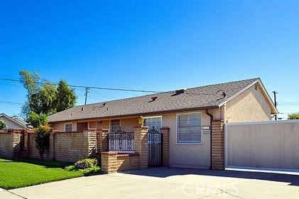 A very large property in the heart of Orange on Collins and Cambridge. The home is specious with 2,233 SF and contains 5 bedrooms and 2 bath. The yard is huge with a very large garage in the back of the property. RV Parking, a large Avocado Tree and plenty of room to play or party. Yard is enclosed with a metal gate. Close to Chapman University and the Orange Circle. Remodeled Kitchen, New Central A/C and Heat, All appliances included.