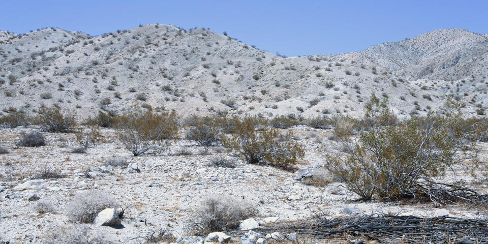 Five Acres of beautiful land adjacent to the hills of Desert Hot Springs. There are multiple houses in the surrounding area. Water and power nearby. The views of the hills and the elevated down valley views including twilight city light views are extraordinary here.