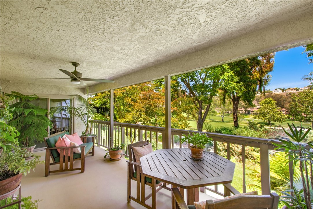 Wonderful Opportunity with this Upper Level End Unit Condo in West Nine Condos! Large Shady Deck with Tranquil and Relaxing El Niguel Country Club Golf Course, Greenbelt and Tree Views! Enjoy Sunrise in the Mornings and Shade in the Afternoons. Light and Bright Single Level Floor Plan with 3 Bedrooms and 2 Bathrooms! Spacious Primary Suite along with 2 generously sized Secondary Bedrooms. 2 Full Sized Bathrooms. Primary Bedroom has Direct Access to the Patio as does one of the Secondary Bedrooms. Spotless Kitchen with Stainless Steel Appliances Handy Closet Pantry. Nice View from Window above Kitchen Sink. Roomy Dining Area just outside Kitchen with with new Dual Pane View Window. Views from all Rooms. Newer Dual Pane Sliding Patio Doors. Convenient Laundry Room located Closet on Patio. Furnace is approximately 2 years New! Modern LED Recessed Lights and 3 Ceiling Fans. Very Clean Home. Detached Double Car Garage nearby and ample Guest parking. HOA Dues covers Water and Trash services. No need for Owner to set out Trash Bins weekly! No Mello-Roos Tax. Mature manicured landscaping throughout this Community. Excellent Location close to Beaches, the Ocean, Dana Point Harbor, Laguna Beach, Salt Creek Trail, Parks, Shopping, Dining, Schools, Access to Toll Road, Freeway, Pacific Coast Highway and Resorts such as The Waldorf Astoria, Ritz Carlton, Montage.