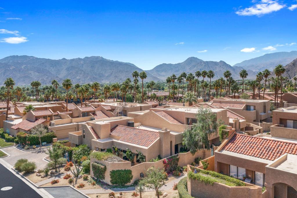 Available now! This beautifully furnished 2-bedroom, 3-bath condo with a loft/den in the desirable South Palm Desert community of Ironwood is ready for move-in! This two-story home features vaulted ceilings, an open-concept layout, an upgraded kitchen, and an abundance of natural light throughout. On the first floor, you'll find the living room, dining area, kitchen, a full bathroom, and a private front patio with your own jacuzzi--ideal for relaxing under the desert sky. Upstairs, the loft offers a versatile space that can be used as a home office, gym, or flex area, complete with its own private patio and breathtaking mountain views. Both bedrooms are dual primary suites, each with a private balcony, ample closet space, and spacious, updated bathrooms--combining comfort with luxury. Community amenities include multiple pools, tennis courts, pickleball courts, a fitness center, clubhouse, and more. Located near world-class golf, shopping, dining, museums, top-rated schools, and The Living Desert Zoo & Gardens, this home is a true desert gem. Furnished and available now--don't miss out!