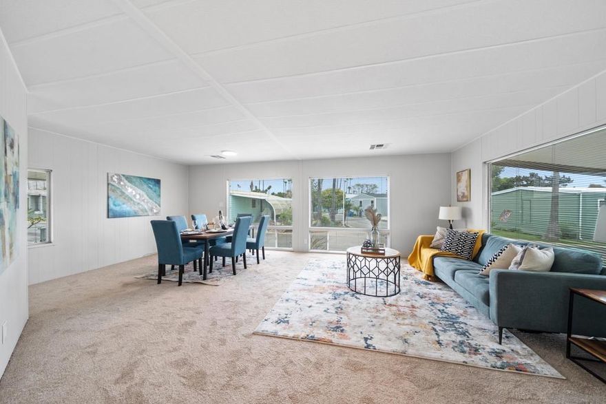 Coastal Living in Carlsbad Premier 55+ Community! Here is your chance to own a well-cared-for home in the highly sought-after Lakeshore Gardens, one of the most desirable 55+ beach communities in Southern California with just a short walk to the beach and local shopping! This Carlsbad beachside home has been exceptionally well maintained and is in impressively clean, move-in-ready condition, offering the flexibility to live comfortably. Whether you are dreaming of a beachy modern refresh or simply want a cozy place to enjoy the coastal lifestyle, this home offers all the perks of beach life with community amenities to enjoy; Banquet Facilities, Billiard Room, Card Room, Clubhouse, Gym-Exercise Room, Lake or Pond, Meeting Room, Picnic Area, Spa/Hot Tub, Barbecue, Fire Pit, Pool offering a great social atmosphere. Don't miss your chance to live steps from the ocean without breaking the bank, opportunities like this are a rare find! Space Rent $2,695 monthly  Coastal Living in Carlsbad Premier 55+ Community! Here is your chance to own a well-cared-for home in the highly sought-after Lakeshore Gardens, one of the most desirable 55+ beach communities in Southern California with just a short walk to the beach and local shopping! This Carlsbad beachside home has been exceptionally well maintained and is in impressively clean, move-in-ready condition, offering the flexibility to live comfortably. Whether you are dreaming of a beachy modern refresh or simply want a cozy place to enjoy the coastal lifestyle, this home offers all the perks of beach life with community amenities to enjoy; Banquet Facilities, Billiard Room, Card Room, Clubhouse, Gym-Exercise Room, Lake or Pond, Meeting Room, Picnic Area, Spa/Hot Tub, Barbecue, Fire Pit, Pool offering a great social atmosphere. Don't miss your chance to live steps from the ocean without breaking the bank, opportunities like this are a rare find! Space Rent $2,695 monthly