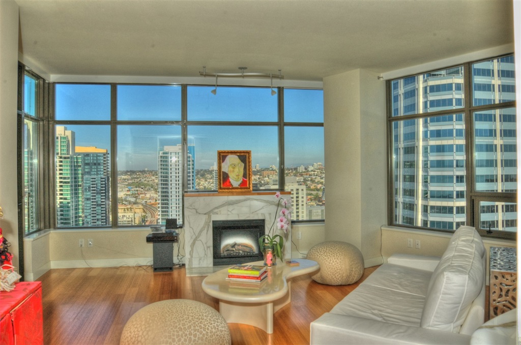 Stunning ELECTRA residence site on the Northeast corner of the 29th floor! Panoramic views of Ocean, City, & Harbor made possible with walls of windows! Beautiful upgrades include "slab" white marble with dark grey veining on kitchen counters, back-splash, and fireplace surround, bamboo hardwood flooring, luxurious baths, and huge closets. 2 parking spaces & additional storage in garage. ELECTRA amenities include a grand conservatory, concierge, pool & spa, steam & sauna, fitness - please see supp. rmrks Neighborhoods: Downtown Complex Features: ,,,,,,,,, Equipment: Dryer,Fire Sprinklers,Garage Door Opener, Range/Oven, Washer Other Fees: 0 Sewer: Sewer Connected Topography: LL