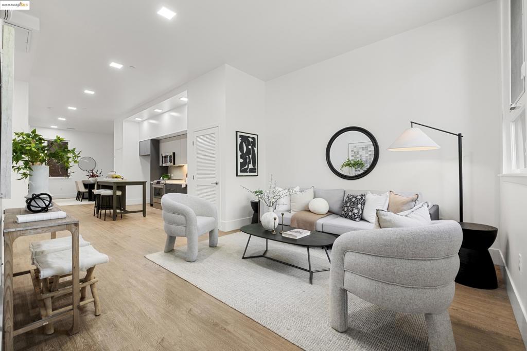 Stunning Brand-New Construction in Dogtown! Seller is currently offering 3% in closing costs! Welcome to the vibrant Dogtown Arts District in Oakland, where 47 brand-new condominium homes await! These thoughtfully designed residences boast soaring ceilings, abundant natural light, and striking interior finishes throughout. Step inside to a bright, open floor plan featuring premium upgrades and modern design touches. The spacious bedrooms include generous closets, and the unit is equipped with in-unit washer and dryer hookups, air conditioning, and private outdoor space. Enjoy the convenience of secure garage parking and unbeatable access to shopping, Highway 24, 580, and the Bay Bridge—ideally located at the Oakland/Emeryville border. SUN 1-4PM