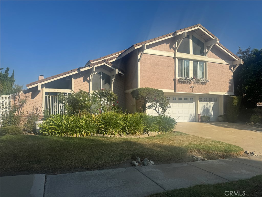 This 6 Bedrooms + 3 Baths home with almost 2,900 sq.ft. is located in a great area of Upland. Double-door entry with spacious Living room with high ceilings, recessed lighting, fireplace, & formal dining area. Main floor Bedroom + Bathroom. Large Family room with fireplace attached to the kitchen, feels like a Great Room. Kitchen with lots of cabinet space, dining area, lots of possibilities. Master Bedroom suite with his & hers closets, sinks, enclosed balcony/sunroom, & balcony. 4 additional bedrooms & 1 Bathroom in the hallway upstairs. Also, you’ll find many windows that have plantation shutters. Only minutes away from the 210 Freeway & shopping. Great location, won’t last!!