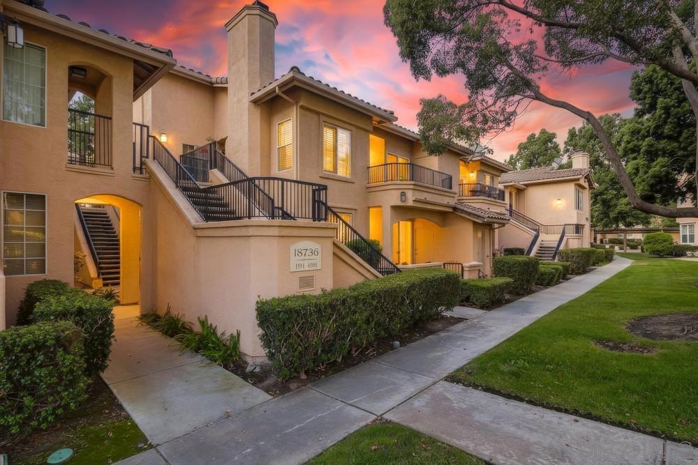 Great location and move in ready in the gated community of Morada at Bernardo Vista Del Lago with a ONE CAR GARAGE! This updated lower level unit features beautiful wood flooring in the living and dining areas, a spacious bedroom with walk in closet and patio access, and a cozy living room with fireplace. The updated bathroom offers excellent storage space, and the interior includes a convenient stackable laundry area. BRAND NEW HVAC system ensures year round comfort. Enjoy resort style amenities including two pools, two spas, tennis and basketball courts, fitness center, clubhouse, billiard room, BBQs, and picnic areas. HOA covers water, trash, exterior maintenance, and gated security. Excellent commuter location within the award winning Poway Unified School District. Great location and move in ready in the gated community of Morada at Bernardo Vista Del Lago. This updated lower level unit features beautiful wood flooring in the living and dining areas, a spacious bedroom with walk in closet and patio access, and a cozy living room with fireplace. The updated bathroom offers excellent storage space, and the interior includes a convenient stackable laundry area. A private ONE CAR GARAGE provides parking and additional storage, and a BRAND NEW HVAC system ensures year round comfort. Enjoy resort style amenities including two pools, two spas, tennis and basketball courts, fitness center, clubhouse, billiard room, BBQs, and picnic areas. HOA covers water, trash, exterior maintenance, and gated security. Excellent commuter location within the award winning Poway Unified School District. Close to shopping and easy freeway access.