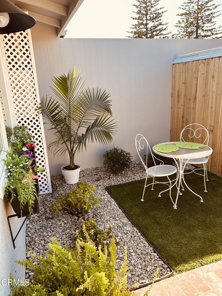 This is a unique, extensively remodeled move-in ready 3 bedroom 2 bathroom 950 sq foot attached home in the much sought after 55 + community of Hueneme Bay. The property has a separate efficiency with rental potential, investors dream, it includes a kitchenette, bedroom, full bathroom and semi-private patio. The dining/living area opens to a large 530 total square foot used brick patio with gardens, perfect for relaxing or entertaining. This special home has new dual paned windows, new LVP floors, paint, hardware, lighting, and worry-free new ABS SEWER AND DRAIN LINES. It has been repiped and has a new gas tankless water heater. Updated Electrical. Home features an all new kitchen with soft - close white Shaker cabinets, desk, quartz countertops, stylish backsplash, self- cleaning stainless steel gas stove. New Samsung stackable washer and dryer included. The first bathroom has a large walk-in shower with glass doors, double vanity with special features. The second bathroom has a one of a kind tiled shower. Don't miss your chance to own this rare property in a sought-after location near the Beach and Channel Islands Harbor. Situated on the coast between Malibu and Santa Barbara with ideal climate. The clubhouse is a short walk away and has a year round heated pool, saunas, spa, billiard room, library, lounge with flat panel TV, computer room with Wi-Fi and function rooms. There is a 9 hole pitch and putt golf course. Stroll the harborside farmers market. Come experience the peaceful, serene hidden gem of Port Hueneme 'The Friendly City by the Sea'!