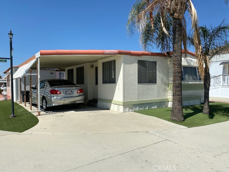 Own Your Land In Highly Desirable Heritage Ranch A 55+ Gated Community In San Jacinto. This 1982 Park Model With One Bedroom And One Bathroom Also Features A Living Room, A Breakfast Nook, Lots Of Storage Space And Covered Carport Parking For Your Vehicle. HOA Fees Of Approximately $218 Include Water, Sewer, Trash And Basic Cable And Internet. Clubhouse amenities Include A Banquet Room, Card Room, Billiard Room, Shuffle Board, Gym Fitness Room And Heated Pool And Spa. Close To Shopping And Services With Easy Access To Ramona Expressway.