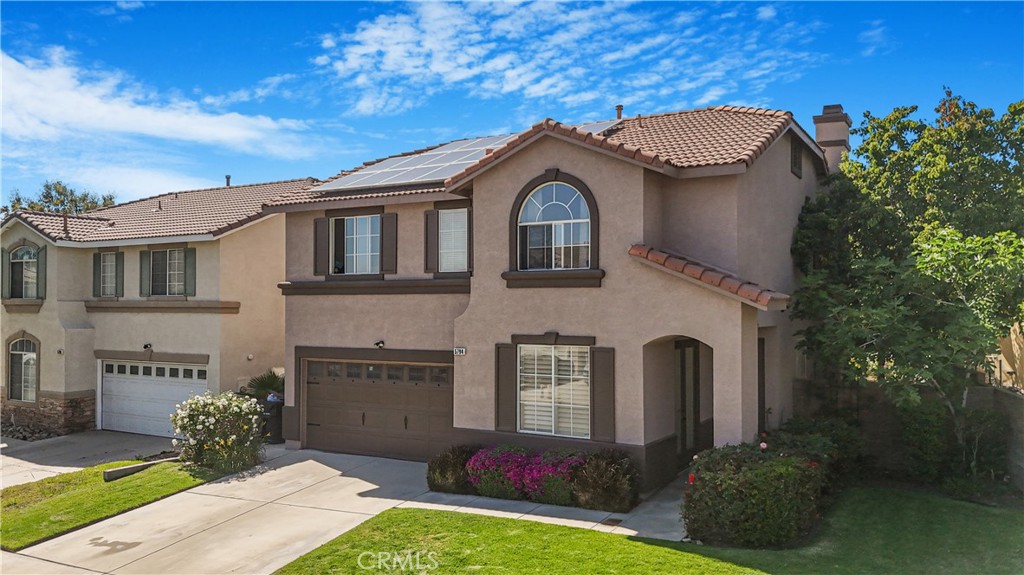 Desirable home in Sierra Lakes Community! Welcome to this beautifully maintained 3-bedroom, 3-bathroom home, featuring a bonus room downstairs currently being used as a 4th bedroom — ideal for guests, a home office, or extra living space. A full bathroom is also conveniently located on the first floor. This home offers paid-off solar, no HOA, and no Mello-Roos, making it both energy-efficient and budget-friendly. Recently painted inside and out, it’s truly move-in ready! Enjoy a spacious backyard — perfect for entertaining, gardening, or simply relaxing. Located in a great neighborhood, just minutes from Costco, restaurants, coffee shops, and the 210 Freeway for ultimate convenience. At this price, it won’t last long! Don’t miss your chance to own a home in the highly sought-after Sierra Lakes community. Professional photos coming soon! Current FHA Loan assumable at 3.125%, call for more details.