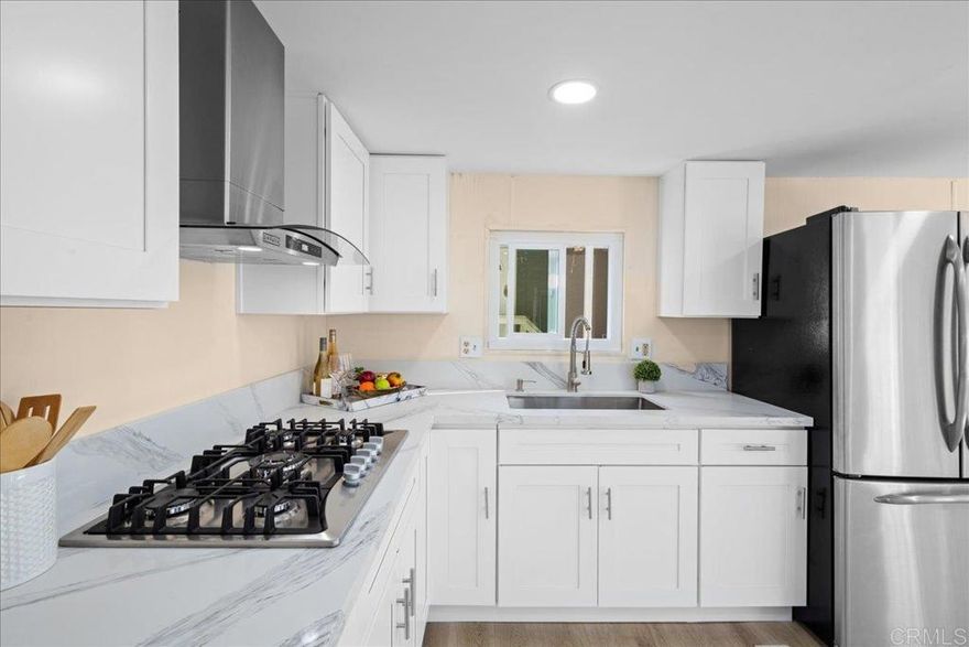 PRICE REDUCTION!! Great opportunity for new buyer!   Welcome to your new home in the desirable ALL-AGE gated community of Summit Ridge Resort. This beautifully renovated 1 bedroom, 1 bathroom manufactured home offers 516 Sqft of modern living with recent upgrades throughout. The open and spacious floor plan is filled with natural light, creating a warm and inviting atmosphere. The kitchen has been completely updated with new cabinets, quartz countertops, stainless steel gas cooktop, range hood, sink, and fixtures. Additional improvements include brand-new windows, new flooring, recessed lighting, fresh paint inside and out, and a new ceiling in the living and kitchen areas. The bathroom has been upgraded with a new vanity cabinet and modern tile finishes. Convenient features include a stackable laundry area and a 2-car carport for medium-sized vehicles. The Summit Ridge Resort community offers fantastic amenities including two sparkling pools, multiple laundry facilities, a playground, and secure gated access. With low space rent of $990/month and a location close to major freeways, excellent schools, shopping, and downtown San Diego, this home provides both comfort and convenience.  Don’t miss out on this incredible opportunity to own in San Diego at an affordable price!