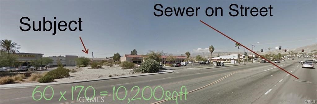Unlock the potential of this 10,200 sq. ft. vacant lot (approx. 60 ft wide x 170 ft deep) located in a high-visibility corridor on Palm Drive. This property is ideally situated between 13721 and 13525 Palm Dr., offering excellent exposure and accessibility for future development.
Zoning: MU-C (Mixed Use – Commercial), allowing for a wide range of retail, office, service, or mixed-use residential/commercial projects (confirm with the City of Desert Hot Springs for permitted uses).
Utilities Available: Water, sewer, and electricity are already on site – reducing development costs and timelines.
Flat & Ready to Build: A level lot with Google coordinates: 33.949828, -116.501782, making it easy to locate and plan your project.
Whether you're a developer, investor, or business owner, this is a golden opportunity to establish your presence in a rapidly growing area with strong demand for commercial services.