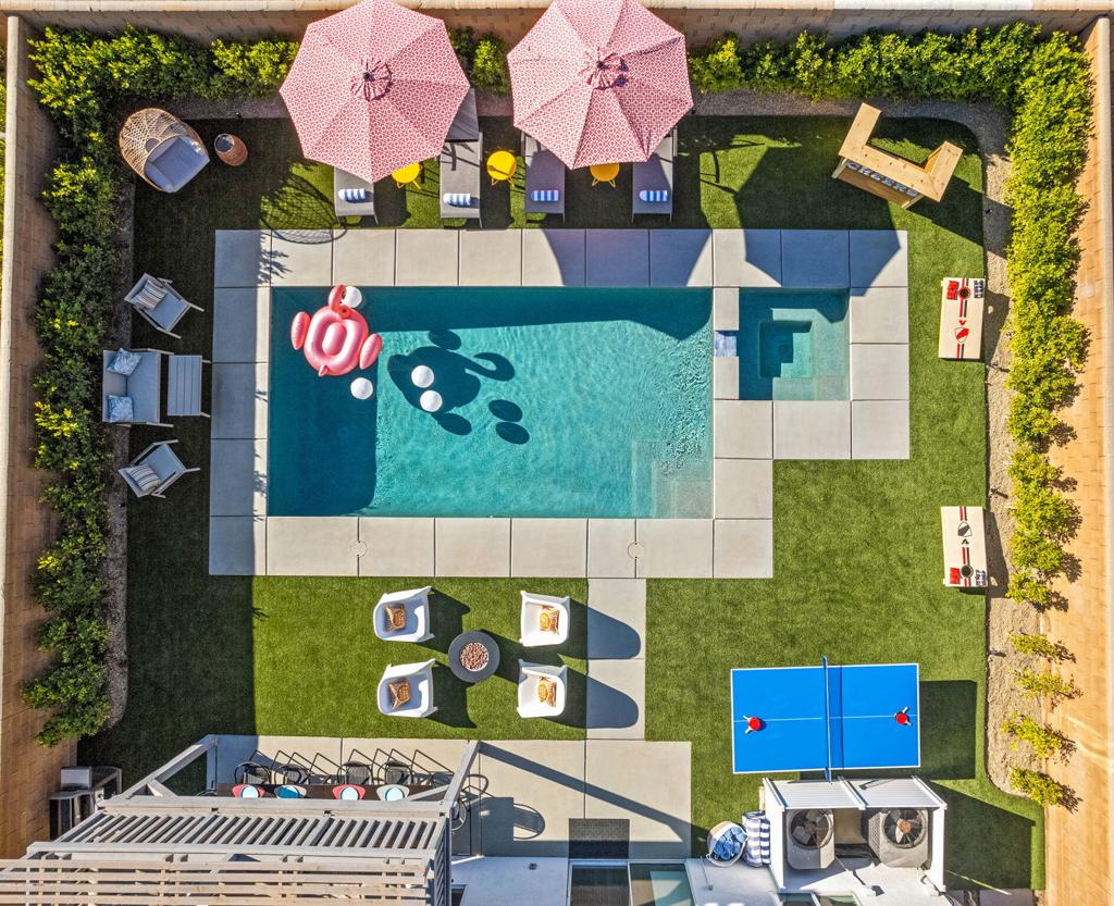 Turnkey 4-Bedroom Oasis Across from Coachella Festival GroundsWelcome to your fully renovated, short-term-rental-approved dream home--located inside Anastacia, a private community right across from the VIP parking lot of the world-famous Coachella and Stagecoach Festival grounds!This stunning 4-bedroom, 3-bathroom residence has been completely reimagined with modern finishes, an open-concept layout, and stylish designer touches throughout. Step inside to discover light-filled living spaces, a sleek kitchen with quartz countertops and stainless steel appliances, and spa-inspired bathrooms that feel like a private resort. Every inch of this space has been renovated and the backyard is an entertainer's dream, with a pool, comfortable outdoor furniture, and games. New Jandy pool equipment, as well as refreshed pebble and tile make for a luxurious and inviting outdoor space. Whether you're looking for a turnkey investment property or a personal getaway, this home checks every box. It's fully furnished, move-in ready, and set up for immediate short-term rental income. Enjoy indoor-outdoor living with a spacious patio, private backyard, and plenty of room for entertaining guests before or after the festivals.With prime proximity to the Empire Polo Club, world-class events, golf, dining, and shopping, this location offers unbeatable convenience and unmatched rental potential.