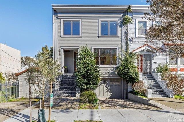 Newly constructed and thoughtfully designed, this 3,200 sq ft single-family home in the Inner Sunset offers 4 bedrooms, 3.5 baths, and modern luxury just steps from Golden Gate Park. The main level features formal living and dining rooms, plus a chefs kitchen with Thermador appliances that opens to a family room and deck, ideal for entertaining. The top floor includes three bedrooms, highlighted by a spacious master suite with dual closets, spa-like bath, and private deck. The lower level offers a flexible 4th bedroom suite or family room with direct access to a deep landscaped garden and patio. Green and smart features include solar panels, radiant heat, EV charger, and pre-wired smart home systems. A large 2 car garage and expansive backyard complete this modern urban oasis. Prime Inner Sunset location near shops, restaurants, UCSF, and N-Judah Muni.