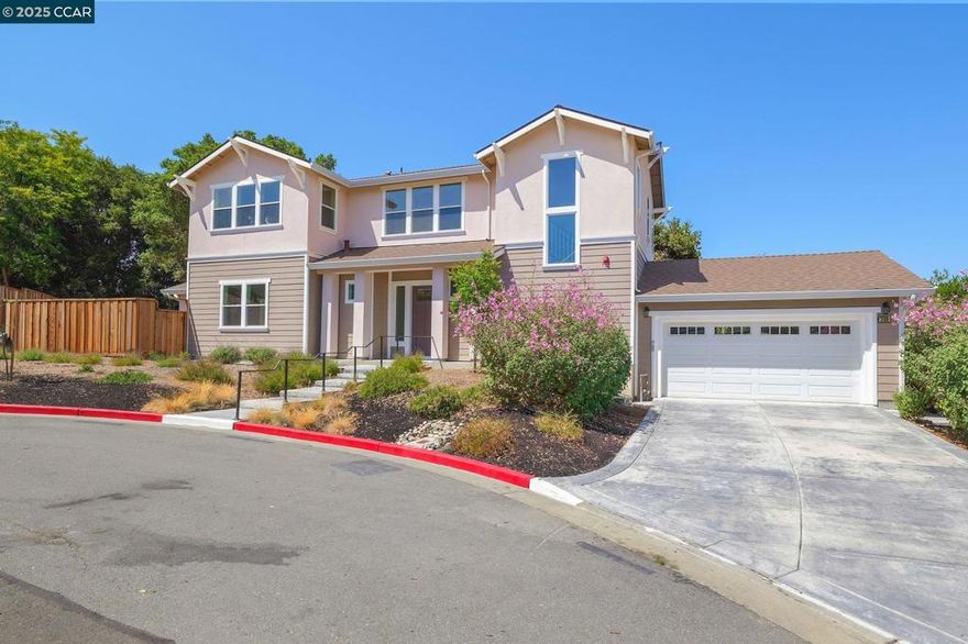 Welcome to 208 Valley View Place, a newly built 4-bedroom, 3-bath home tucked in a quiet El Sobrante cul-de-sac. Offering 2,573 sq ft of living space on a 9,583 sq ft lot, this residence blends modern comfort with hillside tranquility. The open floor plan features soaring ceilings, abundant natural light, and a seamless flow between the great room, dining area, and chef’s kitchen. A large island and premium appliances make the kitchen the heart of the home, ideal for entertaining and everyday living. The upstairs primary suite offers a spa-inspired bath and walk-in closet, while additional bedrooms provide flexibility for family, guests, or a home office. Enjoy outdoor living with a private patio and landscaped yard, perfect for gatherings or quiet mornings. Conveniently located near schools, parks, shopping, and commuter routes, this home delivers the best of contemporary design in one of El Sobrante’s most desirable neighborhoods.