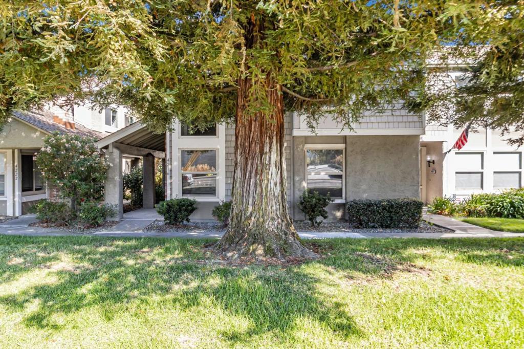 Welcome to this updated, approximately 1800 sq. ft, 4 bedroom, 2.5 bath townhome. This thoughtfully designed home offers a blend of comfort, space, and flexibility ideal for modern living. Enter inside to discover a spacious, sunlit living room with vaulted ceilings and a wood-burning fireplace. The recently renovated family room kitchen is both functional and inviting. A rare ground-floor bedroom is ideal for guests or a private home office. The adjacent half bath on the main level can be converted into a full bath. Upstairs, you'll find 3 bedrooms, including a spacious primary suite, along with 2 bathrooms. Enjoy a private patio retreat that's ideal for morning coffee, evening BBQs or relaxing on weekends. From the patio, access your 2 car attached garage. This townhome is located in a beautifully landscaped community with 2 sparkling pools. It is minutes from the Rivermark Shopping Center, a variety of restaurants, and tech campuses such as Nvidia, Google and LinkedIn. Sutter Health is opening a huge facility on Mission College. Commuters will love the easy access to Highways 101, 237, San Tomas Expressway, and Lawrence Expressway. And for sports fans and entertainment lovers, you're just around the corner from Levis Stadium, home of the San Francisco 49ers a true bonus!