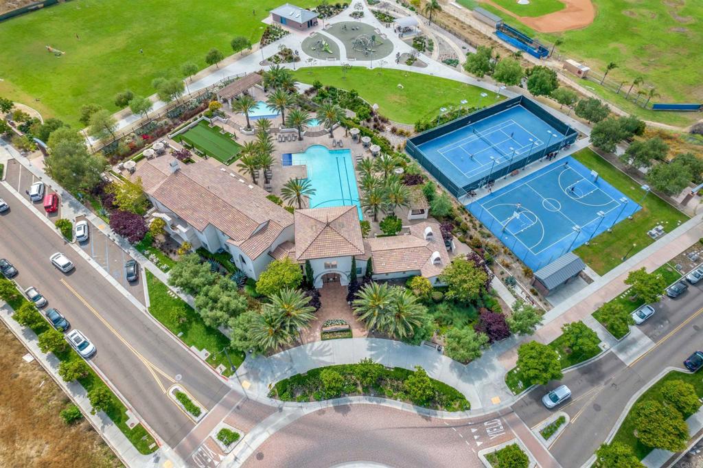 Welcome to this beautifully maintained 2-bedroom + den, 2.5-bathroom condo located in the highly sought-after Montecito community of Otay Ranch! Perfectly positioned directly across from a top-ranking school, this home makes it easy to walk your kids to class every morning. Inside, you’ll find a spacious, light-filled layout with an open-concept living and dining area, perfect for entertaining or relaxing. The versatile den offers the flexibility to be used as a home office, playroom, or guest room. The upstairs bedrooms provide comfort and privacy, with the primary suite featuring a large ensuite bath and walk-in closet. Step outside to your own spacious private patio, ideal for morning coffee, weekend BBQs, or simply enjoying the outdoors. Enjoy resort-style amenities including a sparkling pool, spa, fitness center, and beautifully maintained community spaces. Just minutes from parks, shopping, dining, and Otay Ranch Town Center, this location offers the best of comfort and convenience. This Montecito gem truly checks all the boxes welcome home!